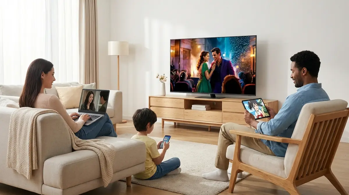 【結論】U-NEXTは家族4人で同時視聴OK｜追加料金なしで1人約547円