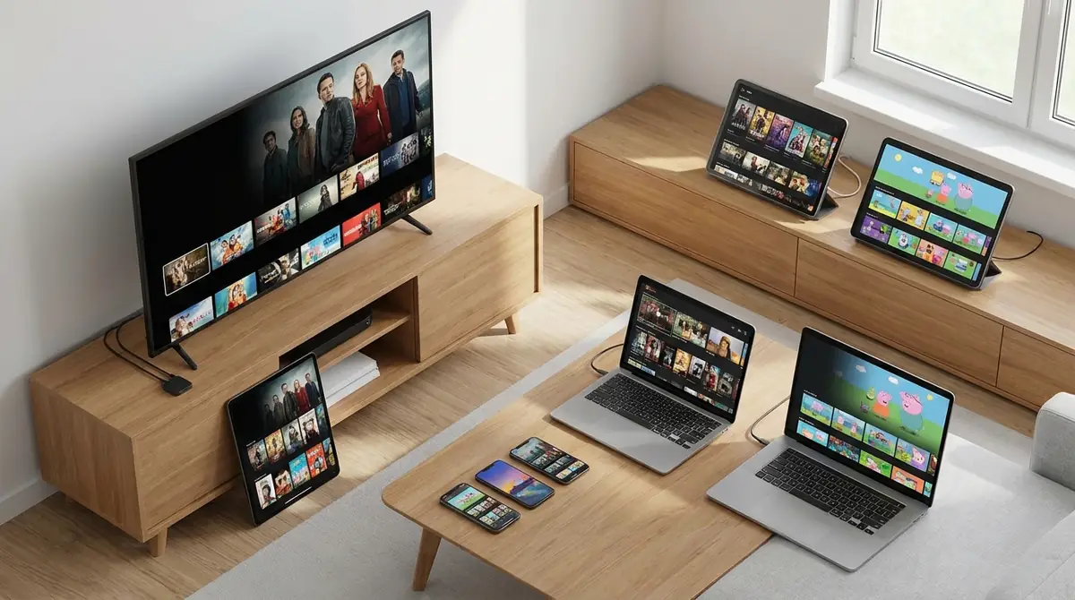 Disney+と他社サービスの同時視聴台数を比較