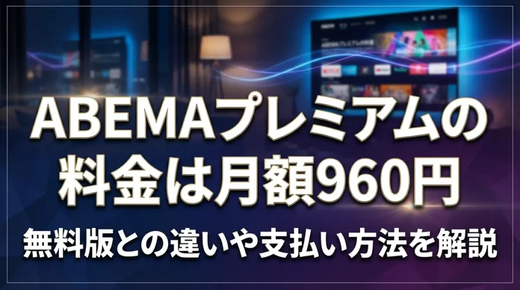 ABEMAプレミアムの料金は月額960円｜無料版との違いや支払い方法を解説