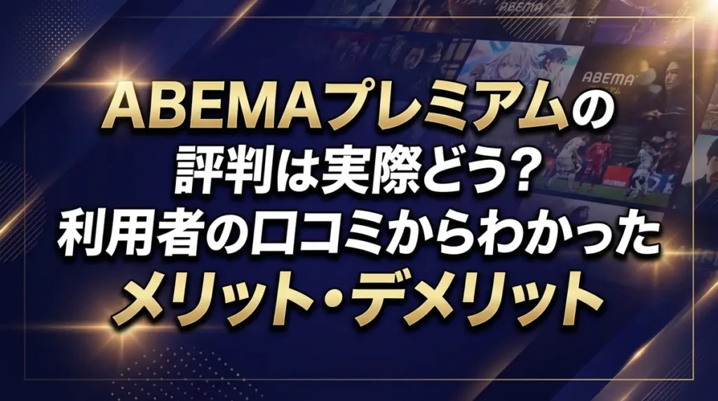 ABEMAプレミアムの評判は実際どう？利用者の口コミからわかったメリット・デメリット
